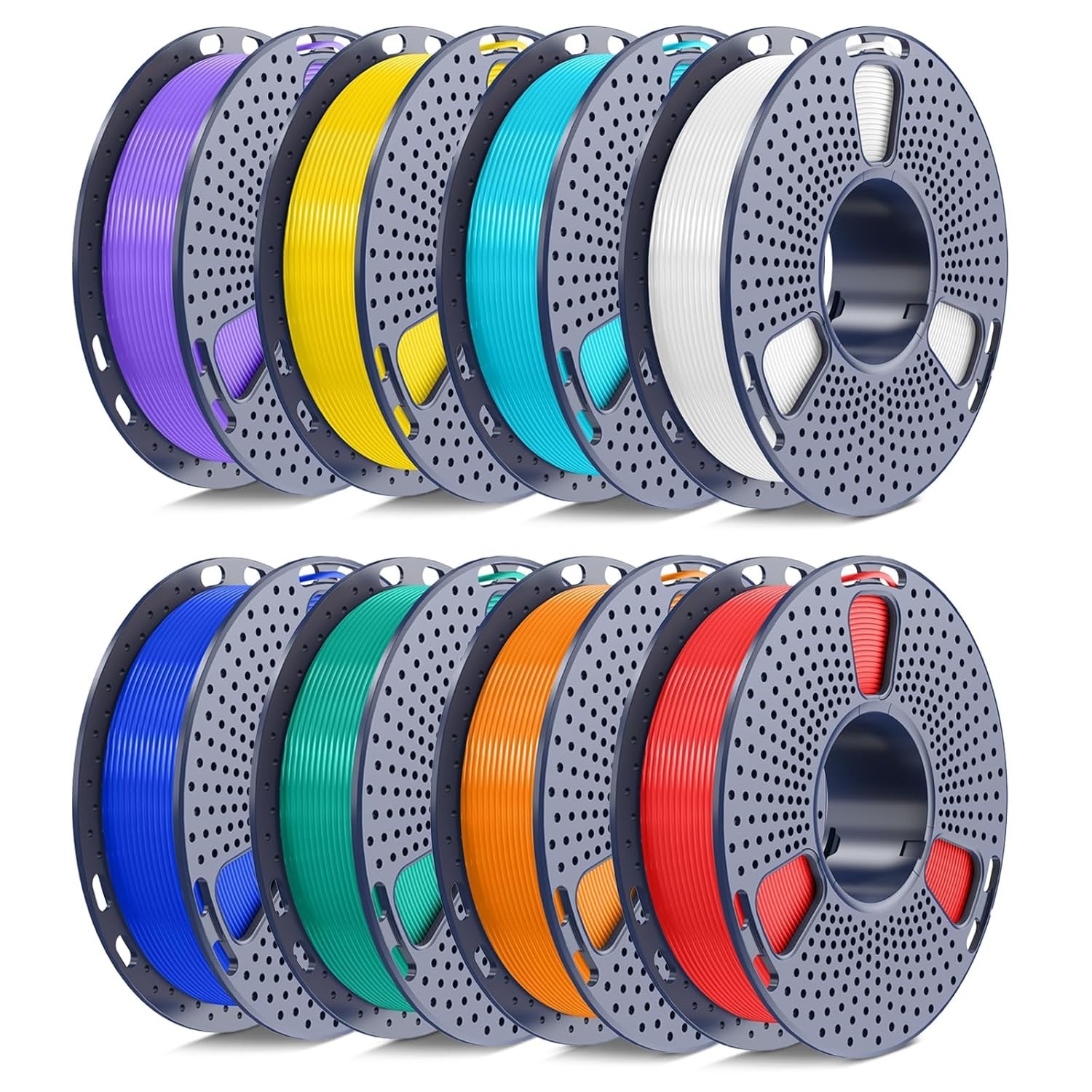 YOOPAI 2230026 3D Printer PLA Filament Multicolor 1.75mm 250g Spool (8 Rolls)