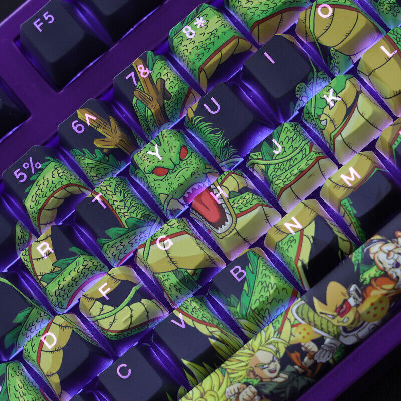 Dragon Ball Z Translucent RGB Keycaps - Cherry MX - Mechanical Keyboard Gift Set