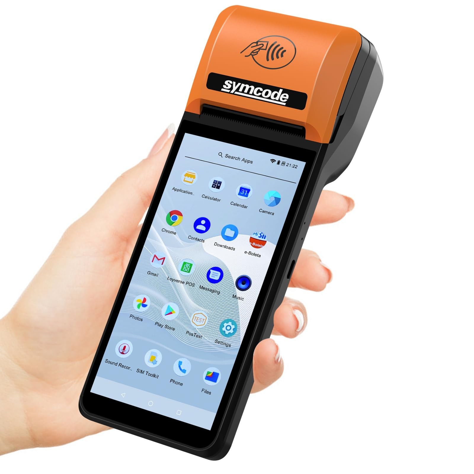 PDA POS Receipt Printer 58mm Thermal Printer with Android12 OS 5.5" inch Touc...