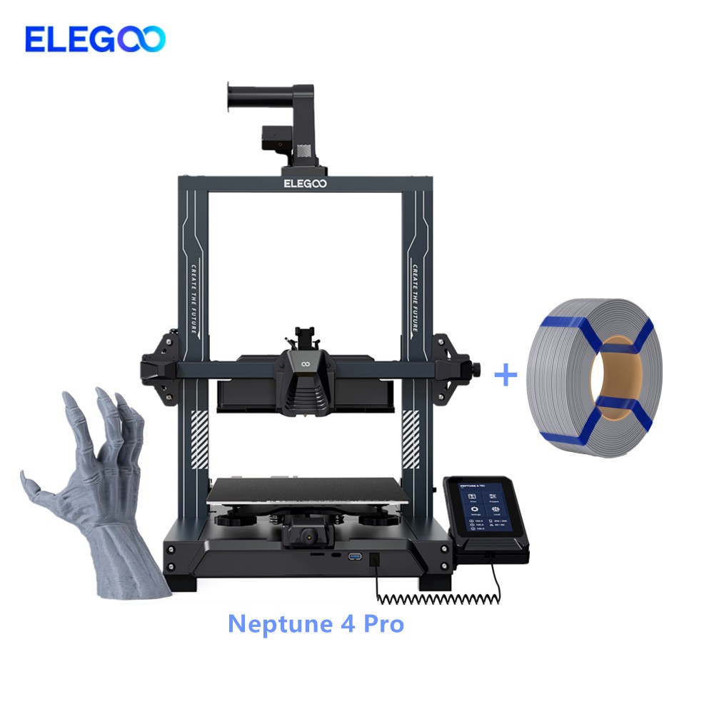 ELEGOO Neptune 4 Pro 3D Printer 500mm/s High Speed 225*225*265mm Build Volume