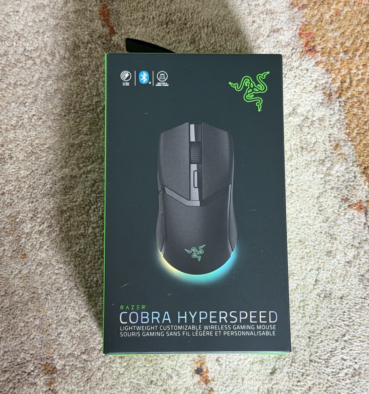 Razer Cobra HyperSpeed Wireless/Bluetooth Gaming Mouse 26000 DPI 9-Button Black