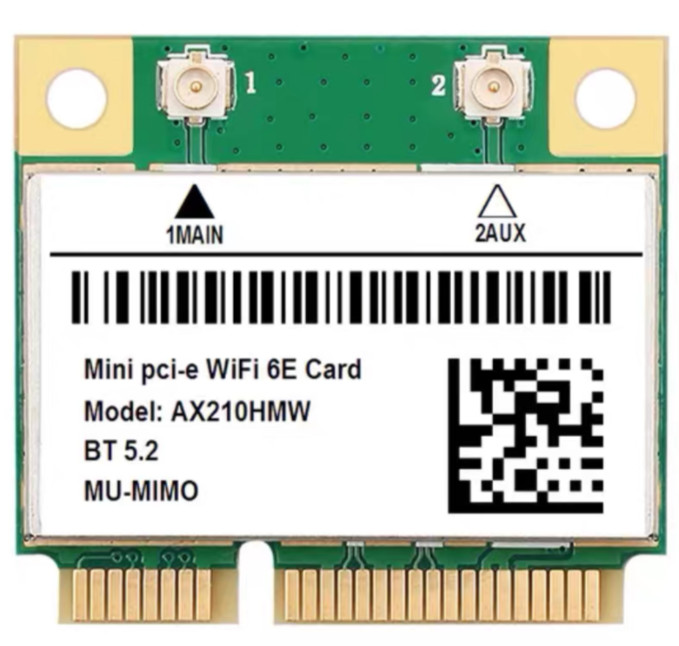 Intel AX210HMW Mini PCI-E  WiFi 6E Wireless Adapter Card Tri-band MU-MIMO
