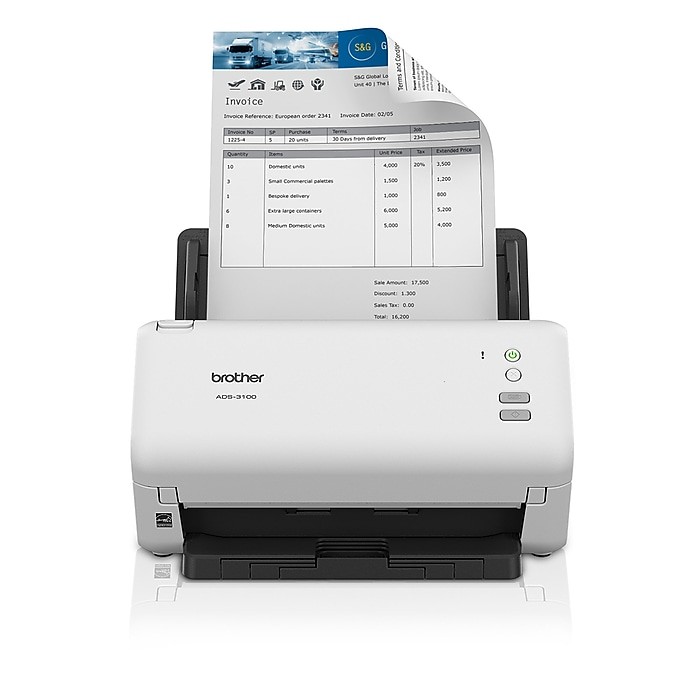 Brother ADS-3100 High-Speed Desktop Scanner 600 dpi Color 60-Sheet ADF New