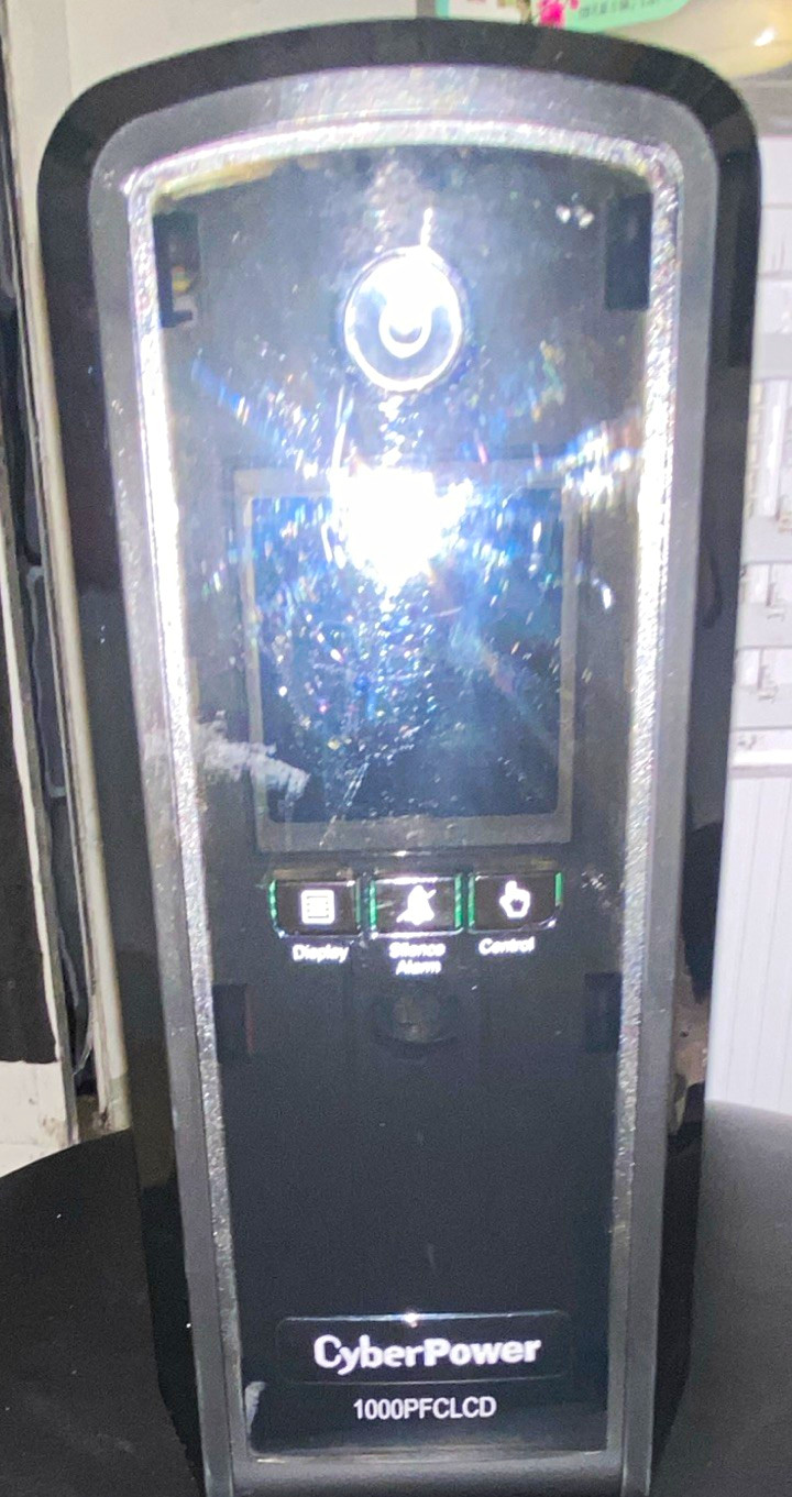 CyberPower CP1000PFCLCD 1000VA 600W UPS LED Display Surge 8-Outlets Black