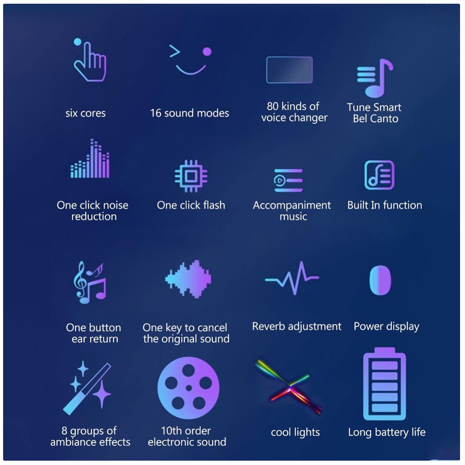 Portable Bluetooth Voice Changer with 8 Sound Effects