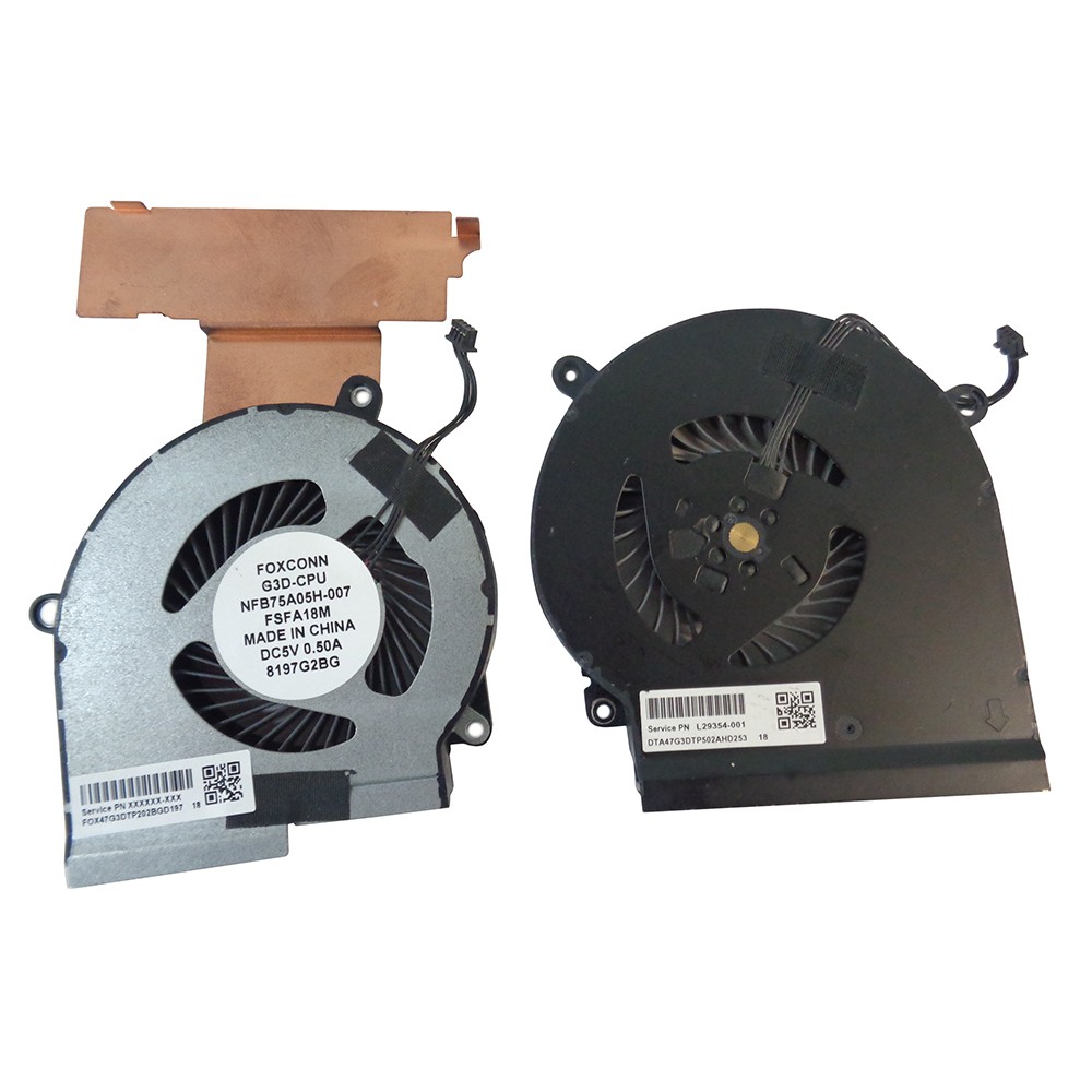 HP Omen 15-DC Laptop Cpu & GPU Fan Set L30203-001 L30204-001