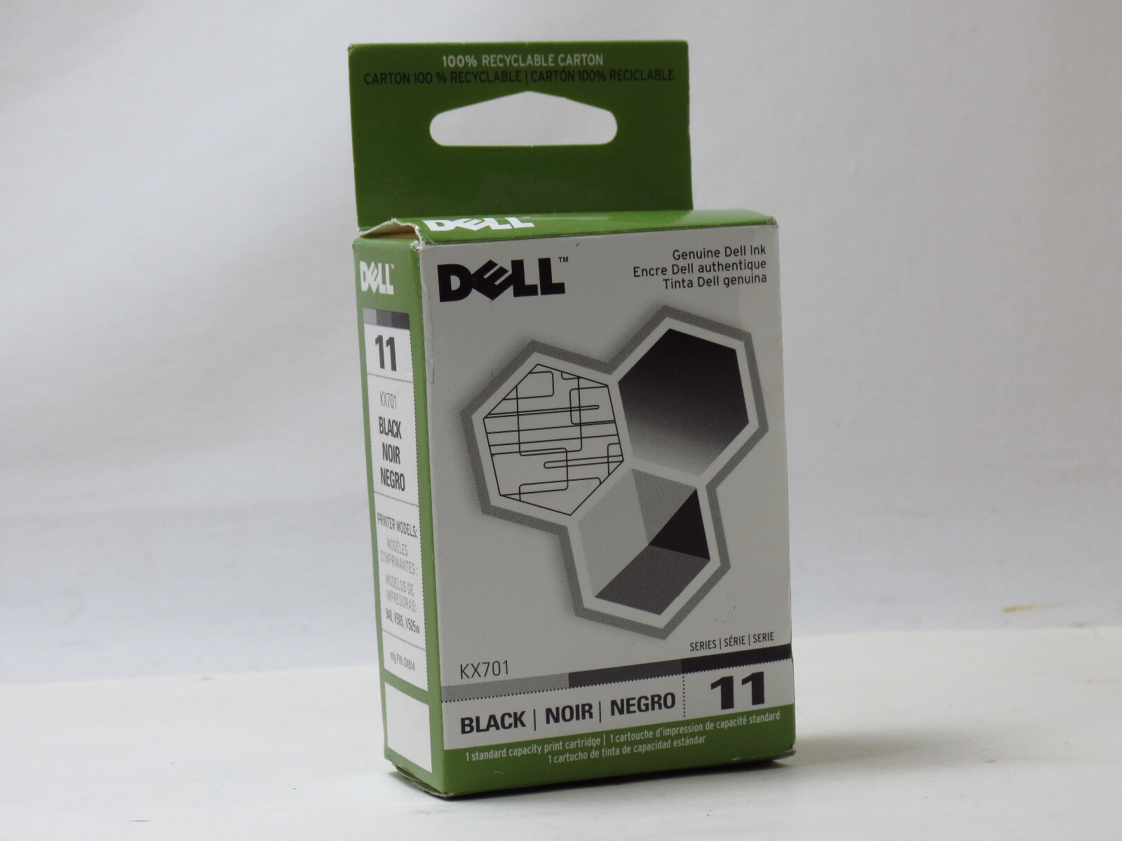 Genuine Dell KX701 / 11 Black Inkjet Printer Ink Cartridge, NEW Sealed
