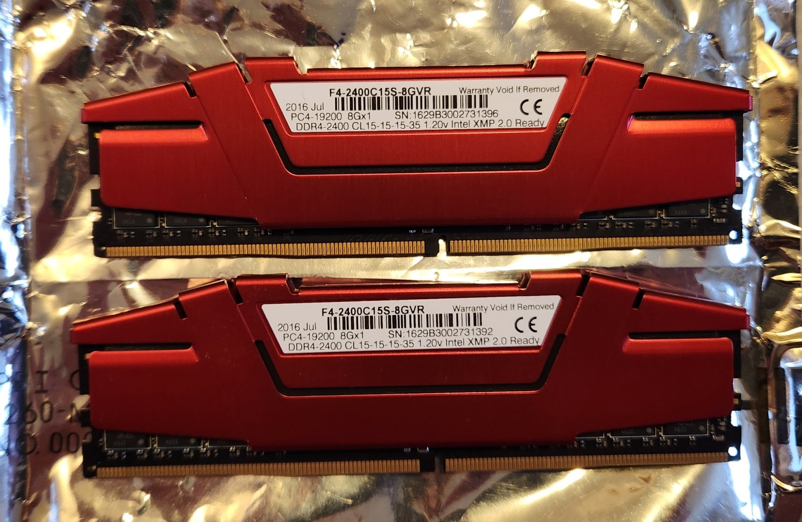 G Skill RipJaw G2 Series 16GB (2x8GB) DDR4 XMP 2400MHz Ram F4-2400C15S-8GVR