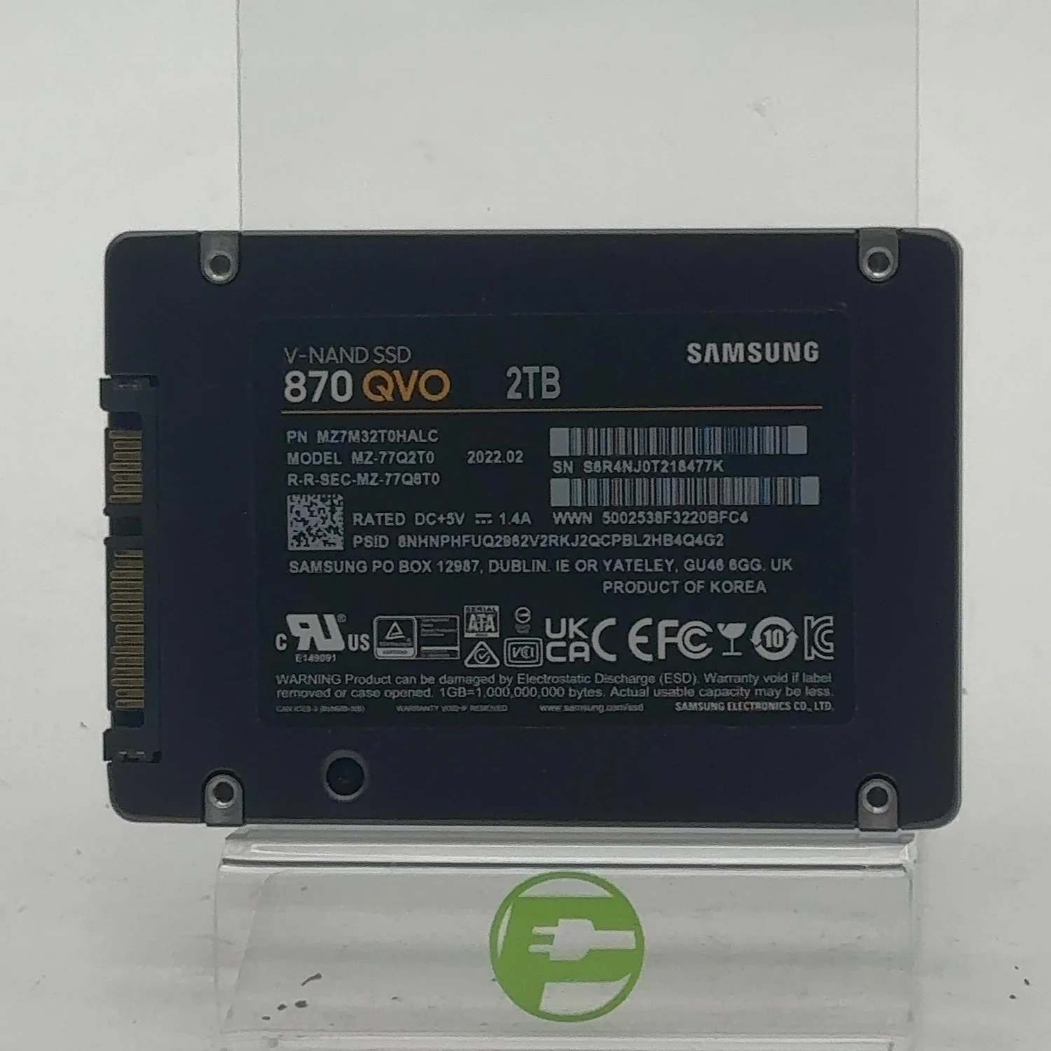 Samsung 2.5" 870 QVO 2TB SATA III 6Gbps SSD MZ-77Q2T0B/AM