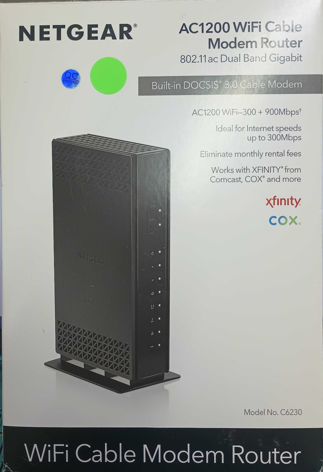 NETGEAR - AC1200 Router with 16 x 4 DOCSIS 3.0 Cable Modem - Black