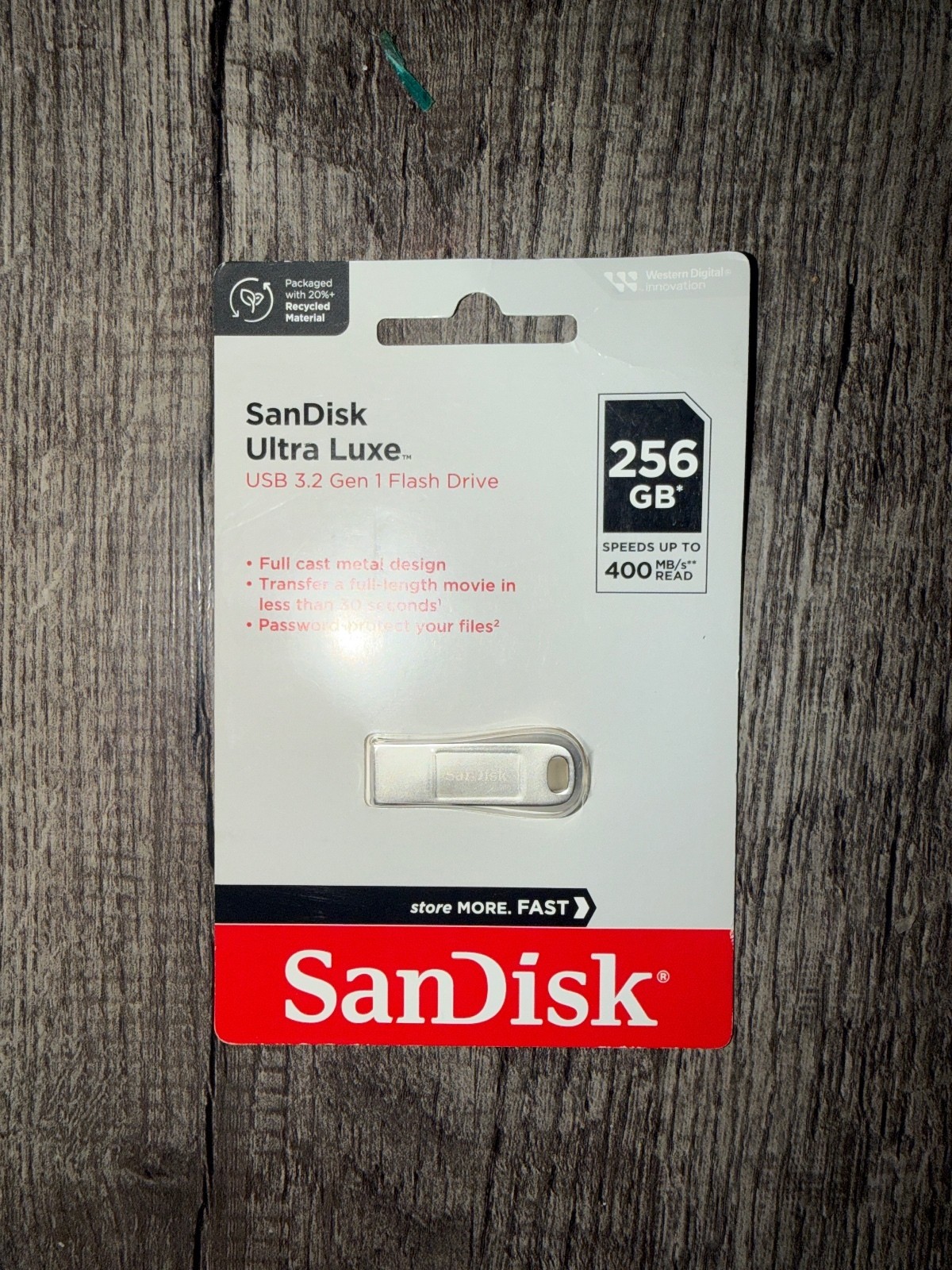 SanDisk 256GB Ultra Luxe USB 3.2 Gen 1 Flash Drive Brand New Sealed