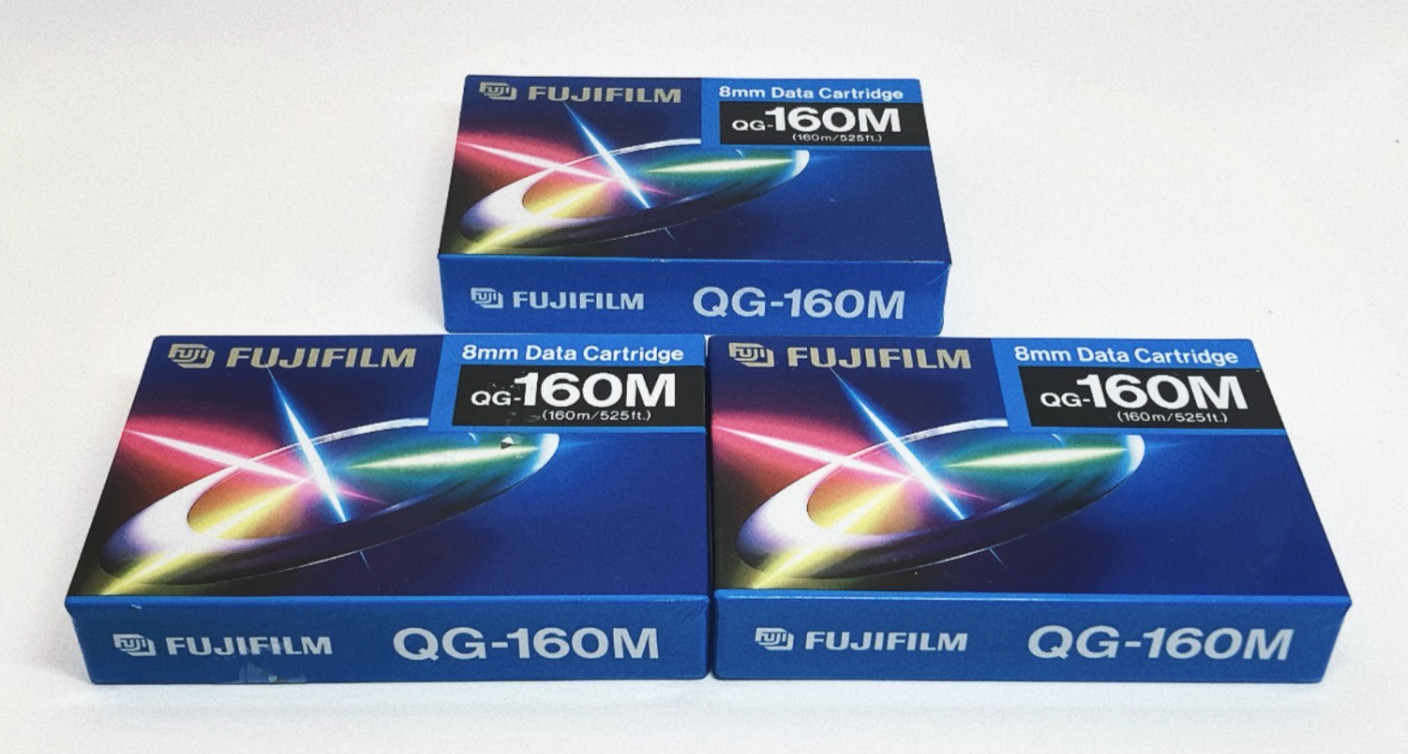 FUJIFILM QG-160M 8mm Data Backup Cartridge 160m Lot of 3 New Sealed Japan