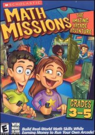 Math Missions The Amazing Arcade Adventure PC MAC CD learn money, fractions game