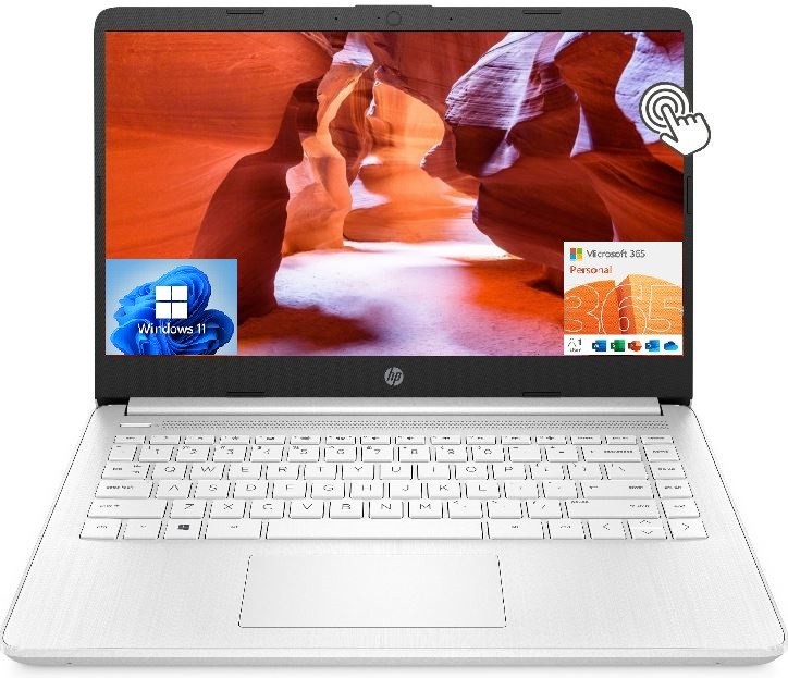 *NEW* HP 14'' Touch Laptop AMD 2-Core CPU 16GB RAM 304GB (64+240SSD) MS365 Win11