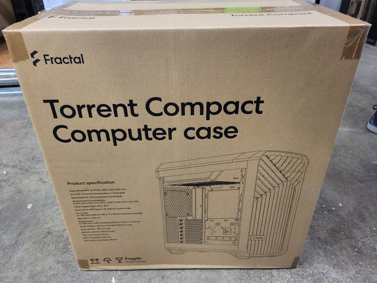 Fractal Design Torrent Compact RGB Tempered Glass ATX Mid-Tower Computer Case