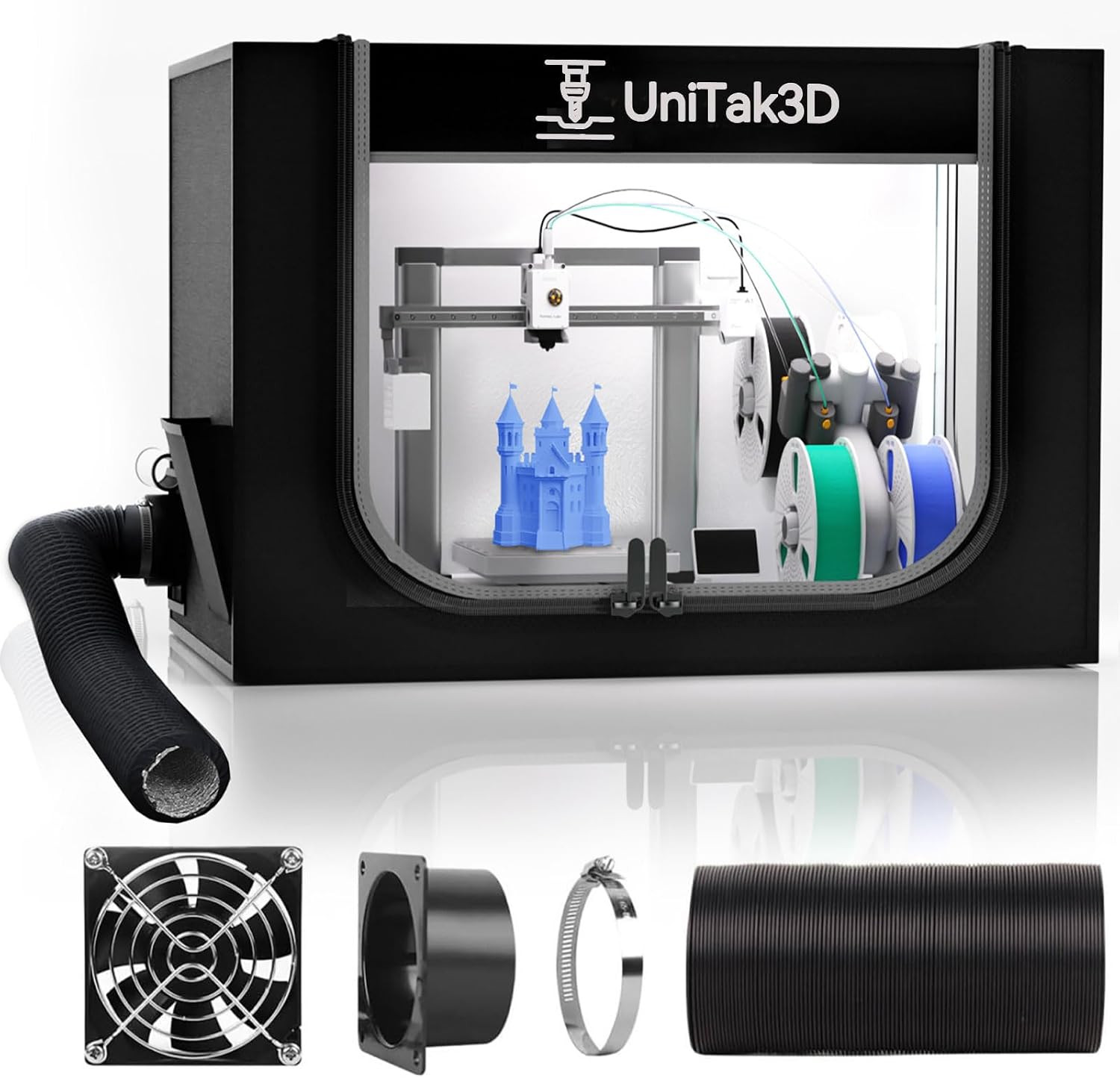 3D Printer Enclosure with Ventilation for Bambu Lab A1 Combo,Large Size Fireproo