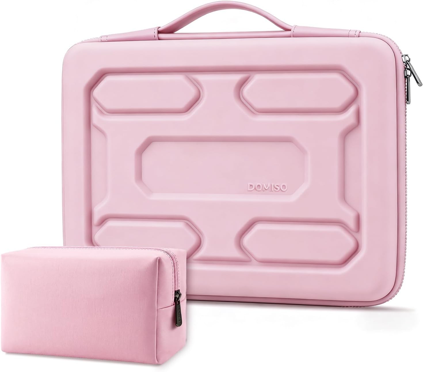 Pink 14-14.4 Inch Hard Shell Laptop Sleeve Case, Waterproof & Shockproof with Ha
