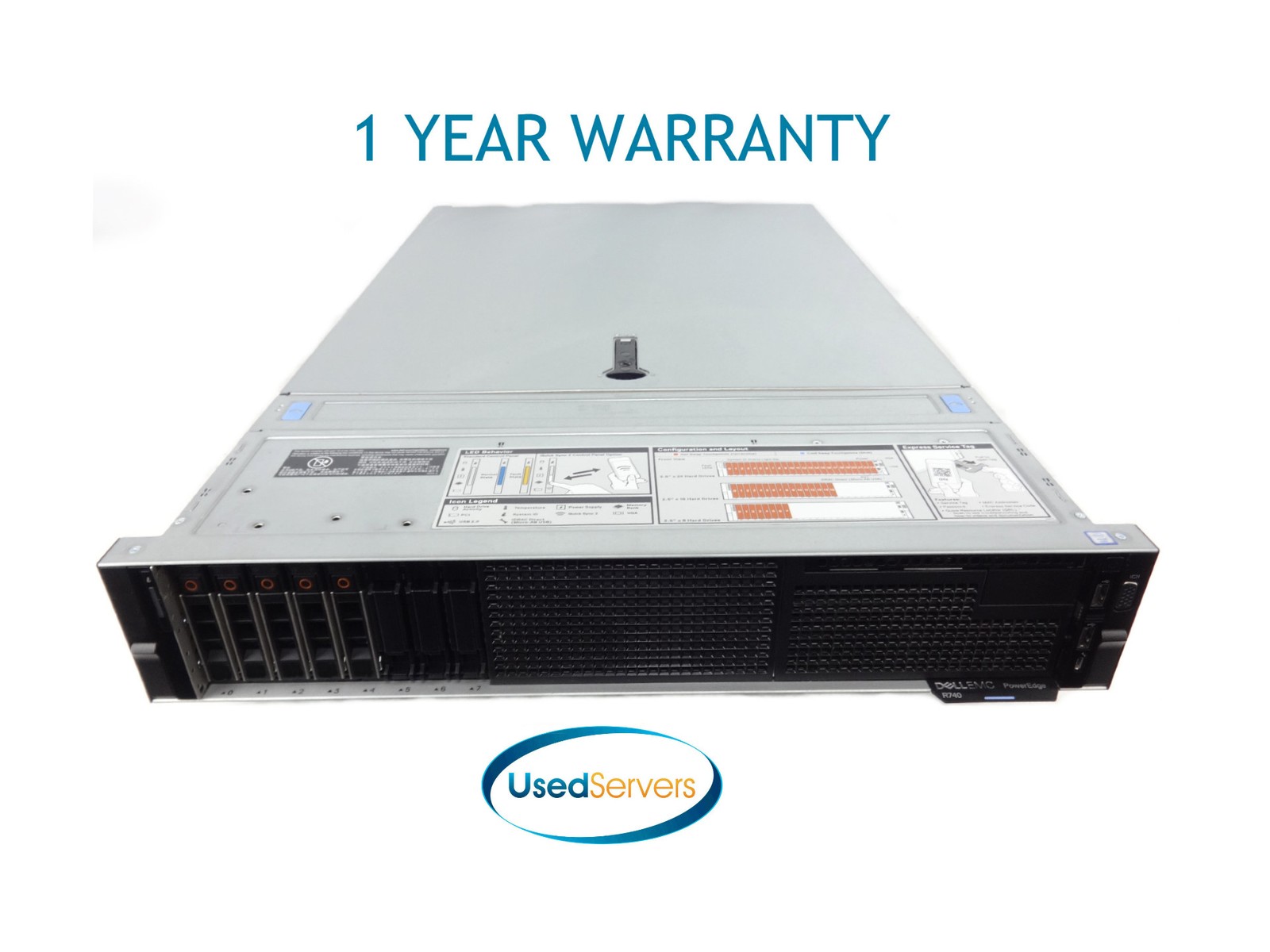 Poweredge R740 8SFF 2x SLVR 4116 2.1GHZ=24Cores 32GB 2133 5x HD TRAY H730P