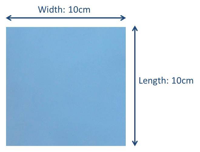 1pc Blue 100mm 100x 1mm Silicone Thermal Pad Sheet CPU Chip Heat Sink HeatSink