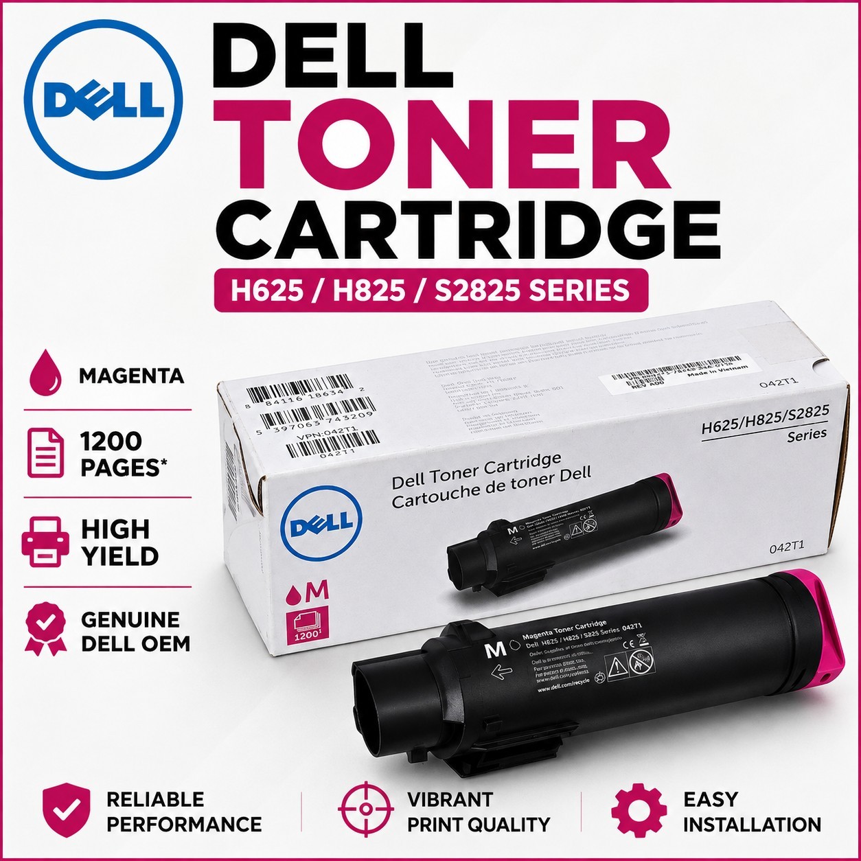 Dell 042T1 (ORIGINAL) Standard Yield Magenta Toner