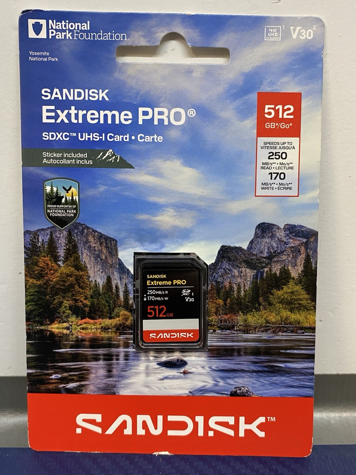 New SanDisk Extreme Pro 512GB SDXC UHS-I V30 National Park Edition 250MB/s