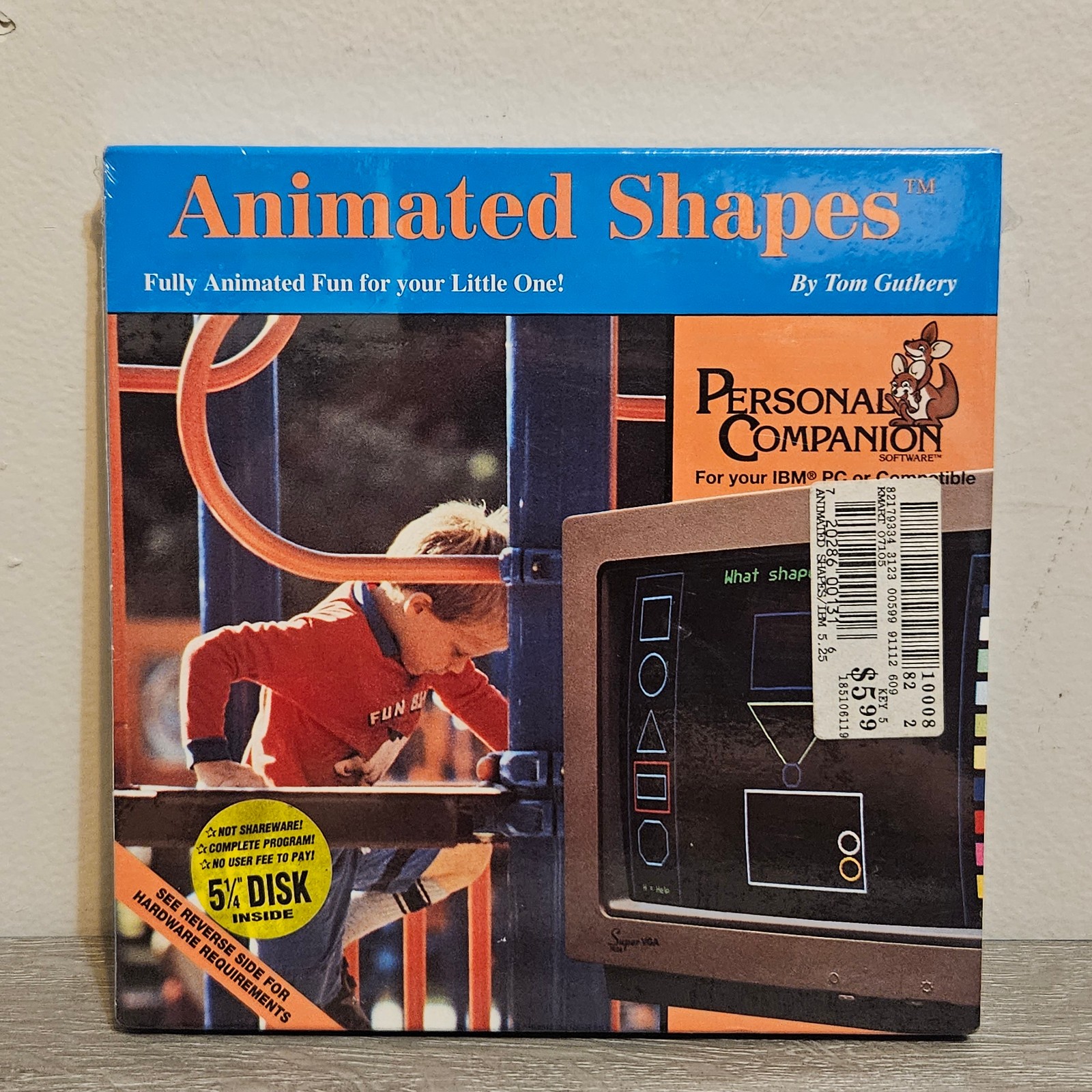 VTG Personal Companion Animated Shapes IBM PC 3.5 Floppy Disc New Sealed