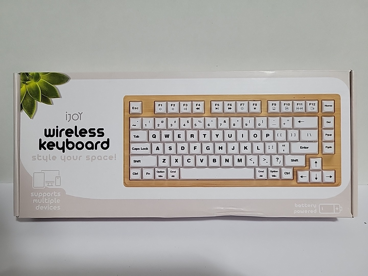 iJoy Wireless Wooden Keyboard - Open Box