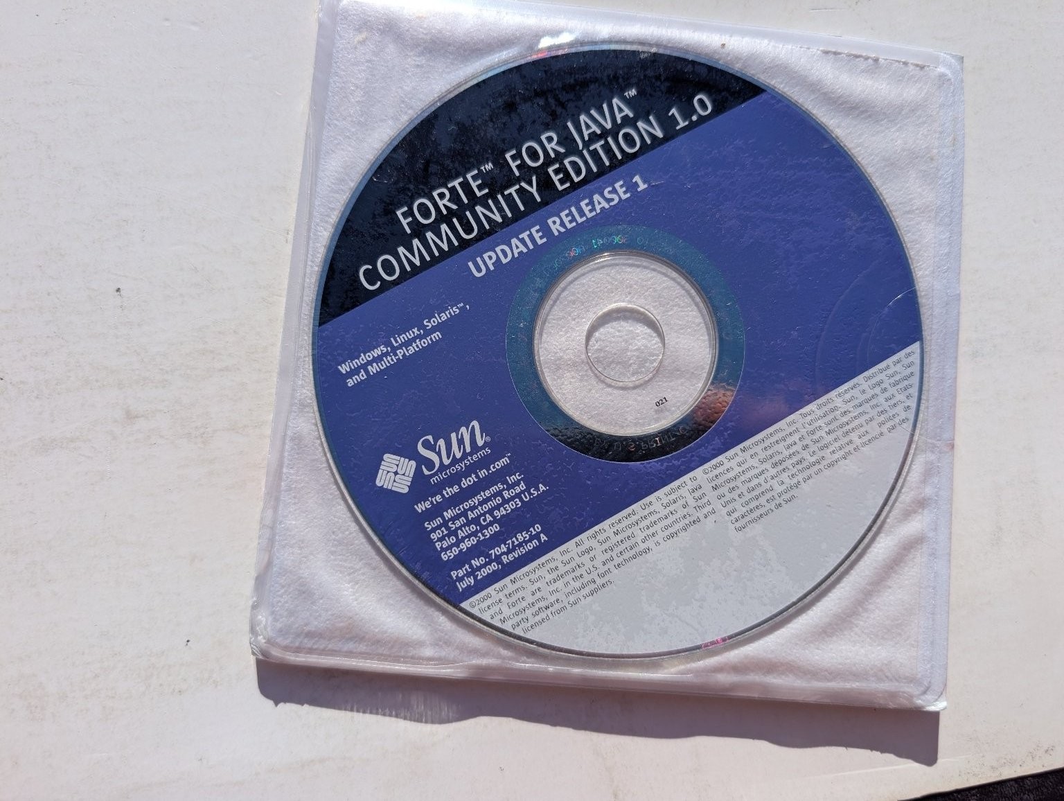 Sun Microsystems Forte for Java Community Edition 1.0 CD-ROM Software