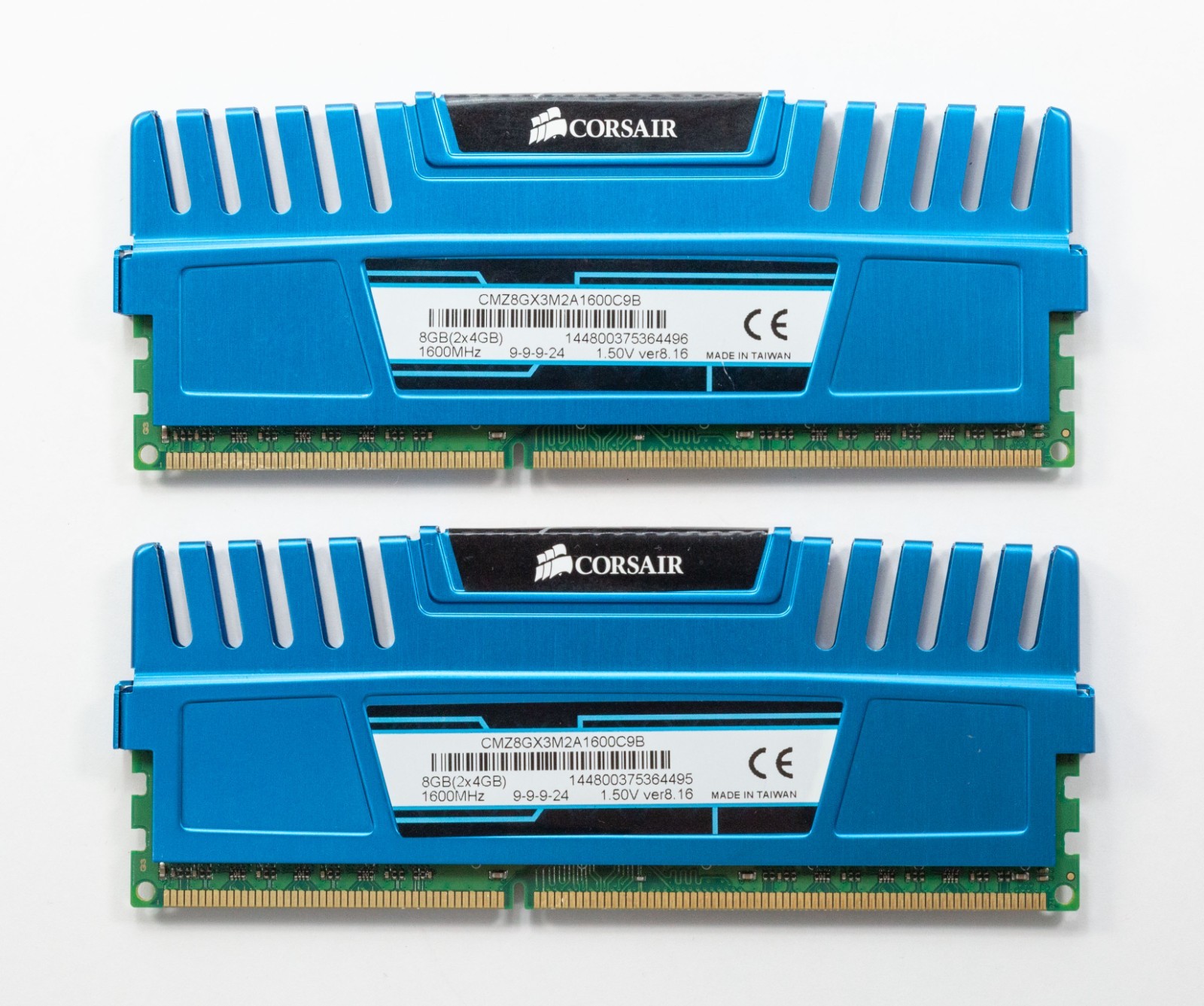 Corsair Vengeance 8GB 2x4GB DDR3 1600MHz C9 Desktop RAM CMZ8GX3M2A1600C9B