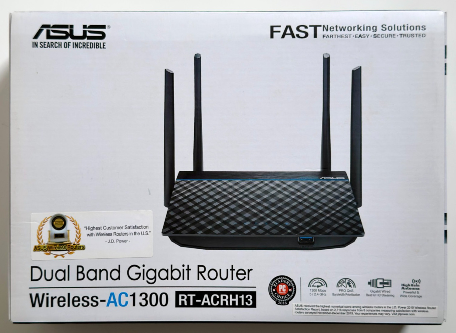 ASUS Wireless Router AC1300 Dual Band Gigabit RT ACRH13 Fast Networking NIB New