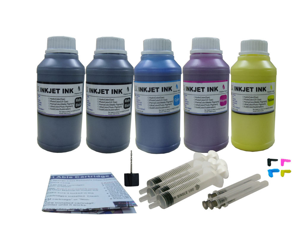 Refill Pigment ink kit HP 940 OfficeJet Pro 8000 8500 A + 5x250ml/S/Plug ND®