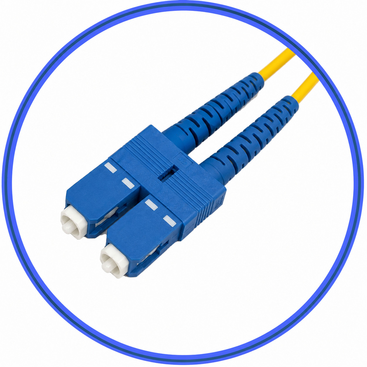 SC/UPC to SC/UPC Duplex Fiber Patch Cable - 2M (6ft) - Single Mode