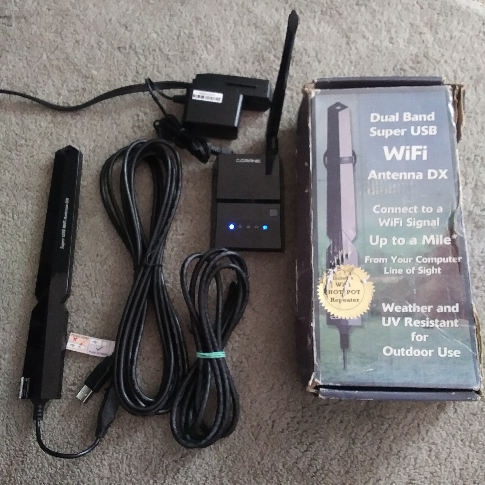 C.Crane Vector Home Long Range WiFi Extender Super USB Wifi Antenna DX