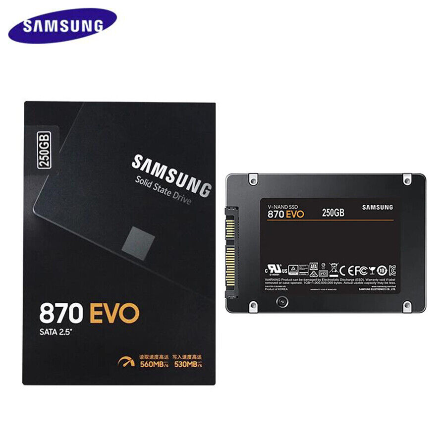 SAMSUNG 2.5inch SATA III SSD 870 EVO 500GB 250GB Solid State Drive for laptop US
