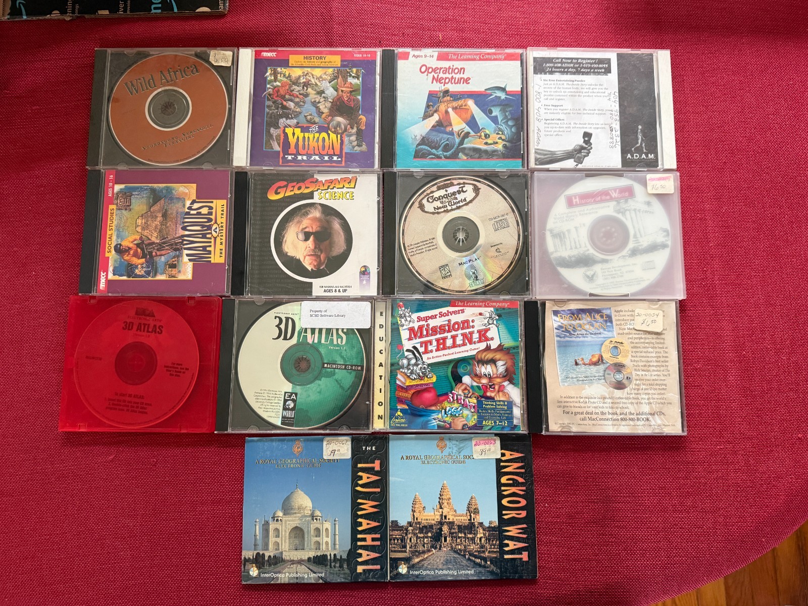 Macintosh Educational CD's: Lot of 14:  Maya Quest, Yukon Trail, & MORE lot 1
