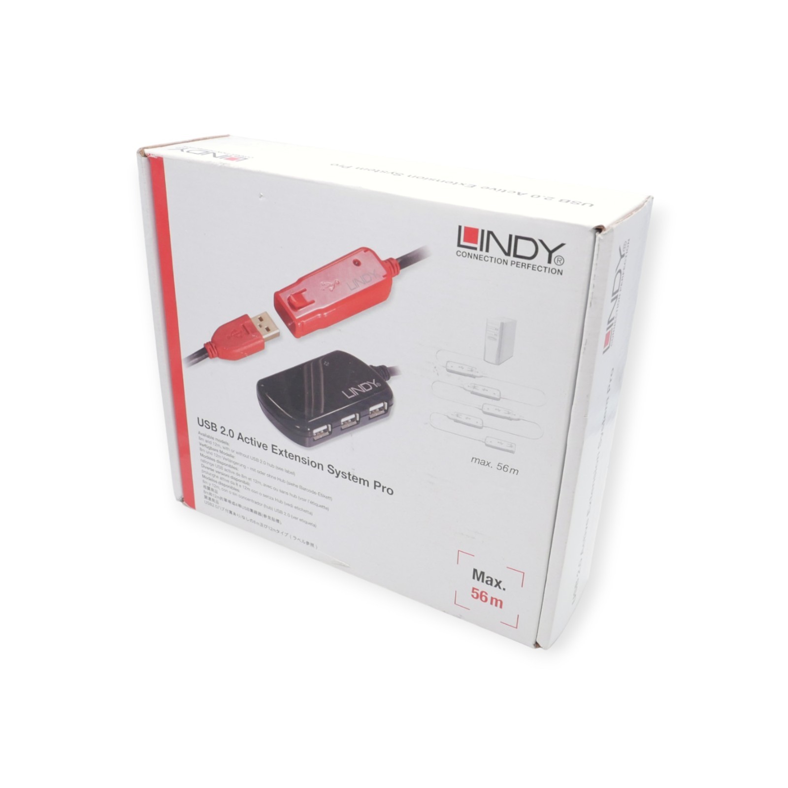 Lindy 42781 USB 2.0 Hub 4 Port Extension Daisy Chain 8m