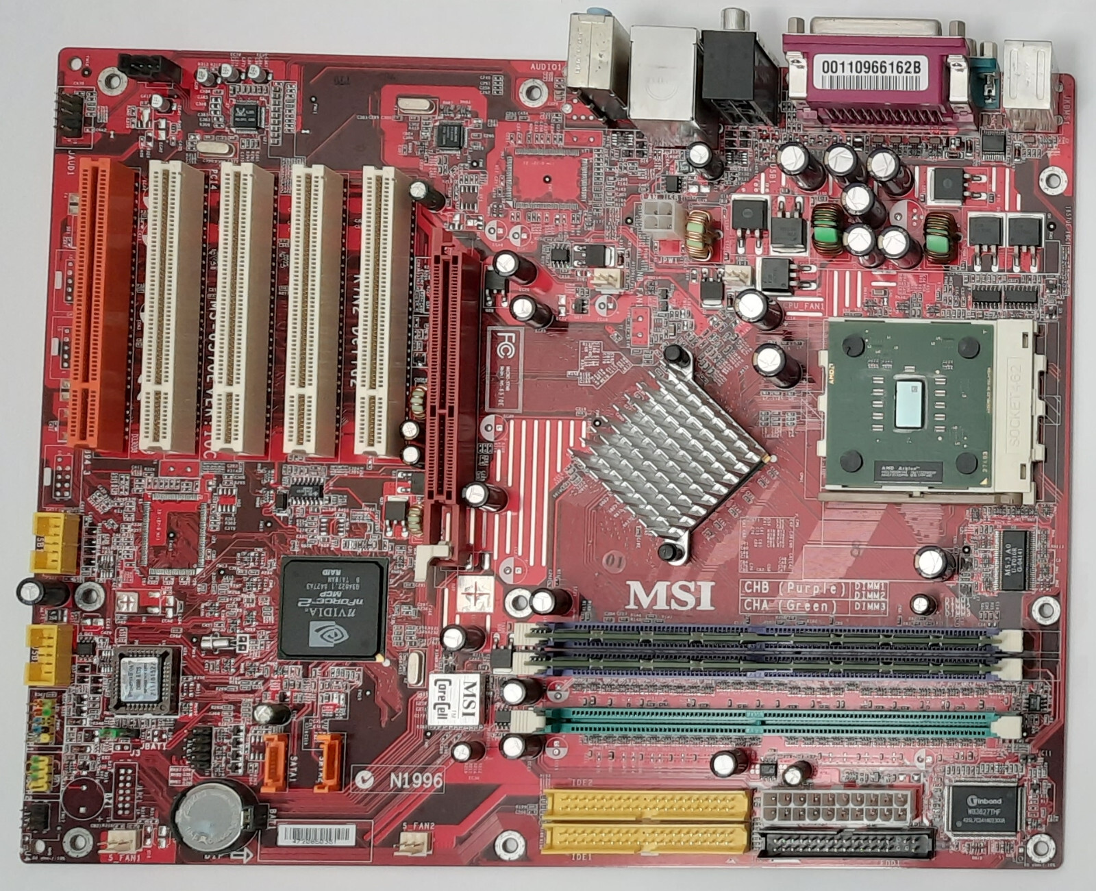 MSI K7N2 Delta 2 Socket A AGP Retro Motherboard + AMD Athlon XP 3000+ + 2GB RAM