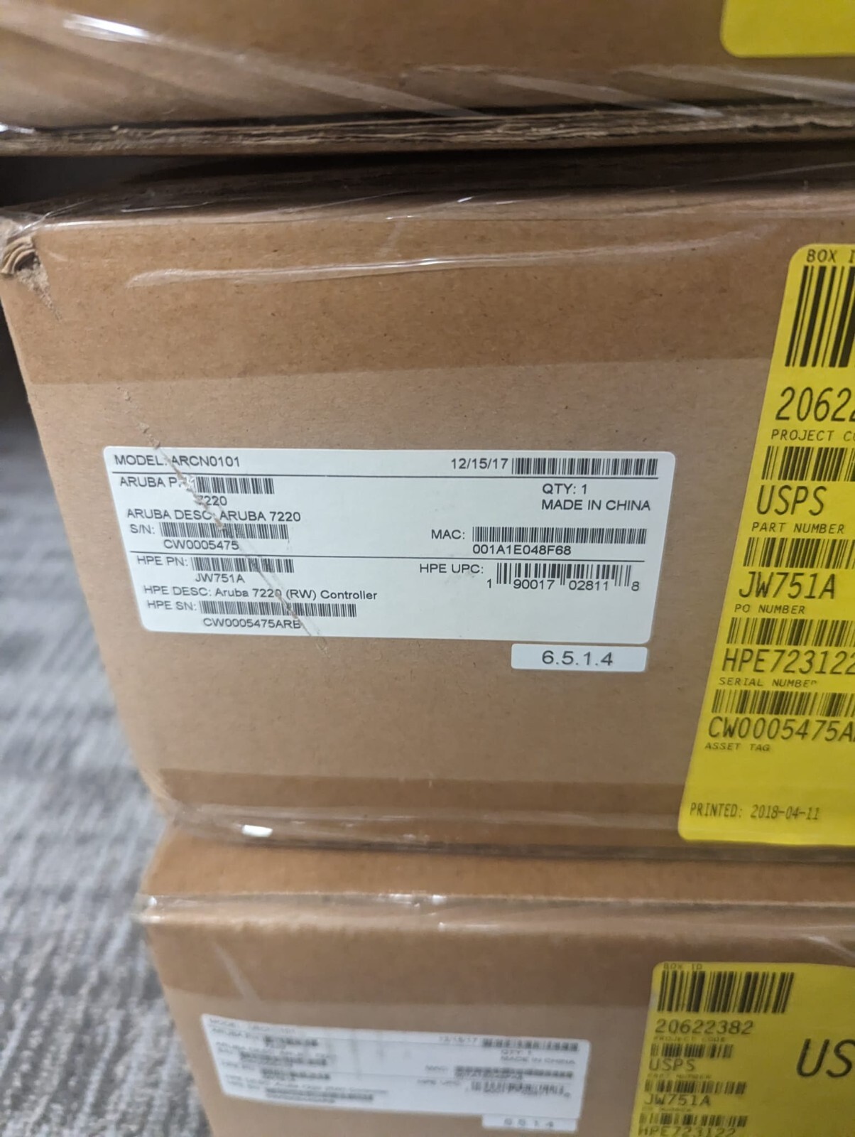 JW751A  HPE  Aruba 7220  Wireless LAN   Controller