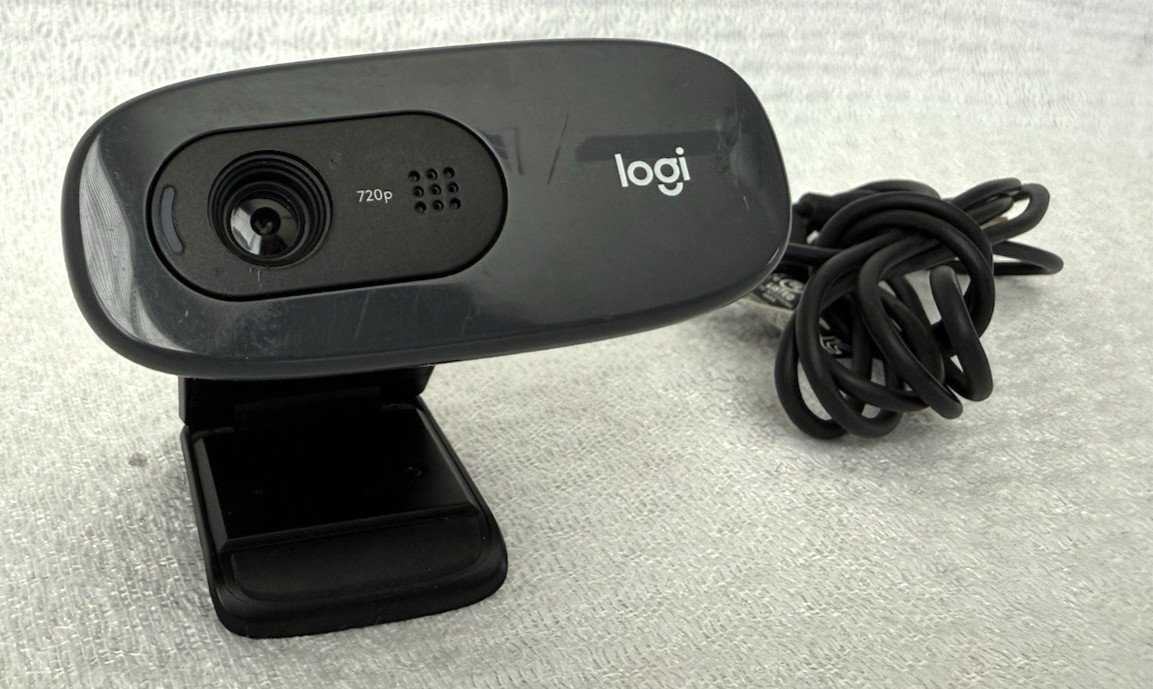 Logitech C270 HD 720p Webcam V-U0018 USB Camera Built In Mic Tested Works