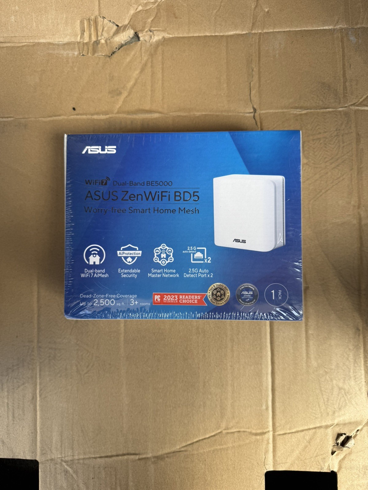 ASUS - ZenWiFi BD5 Dual-Band BE5000  (Wi-Fi 7 ) Router (1-pack) - White