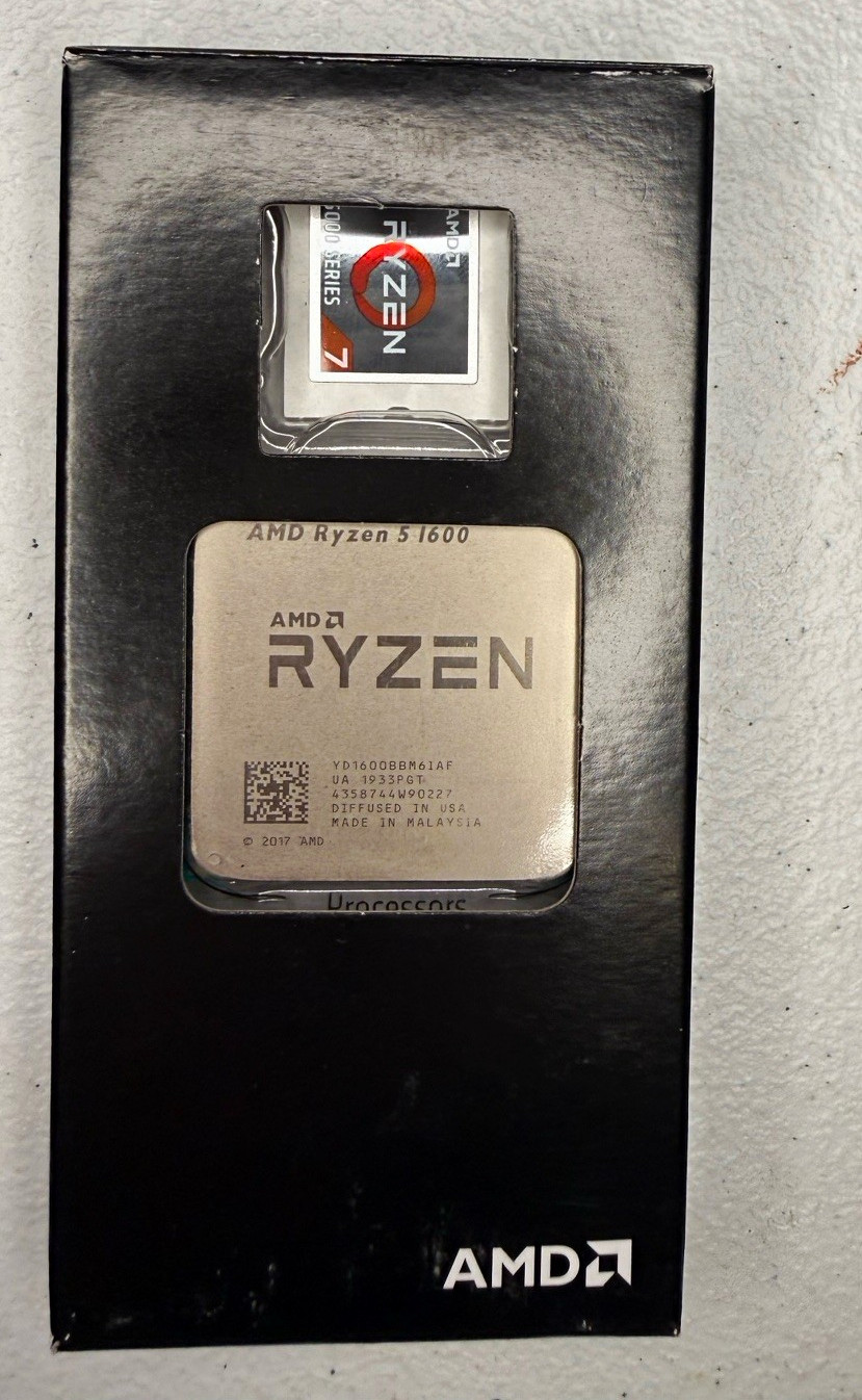 AMD Ryzen 5 1600 6-Core 3.20GHz Socket AM4 CPU Processor