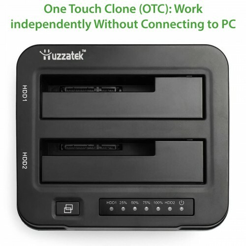 SYBA/Huzzatek Dual Bay USB 3.0 Docking Station for 2.5" and 3.5" SATA HDD/SSD