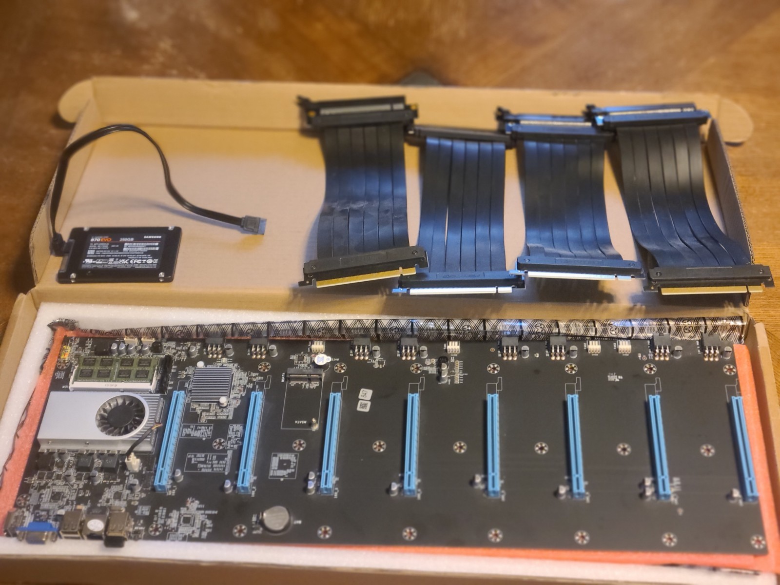 GPU Mining Kit + Motherboard All You Need To Gpu Mine BTC-S37 8gb ram 250gb SSD