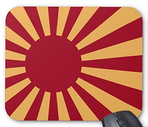 Rising Sun Flag Mouse Pad Red Orange Photo Pad Flags of the World Military Flag