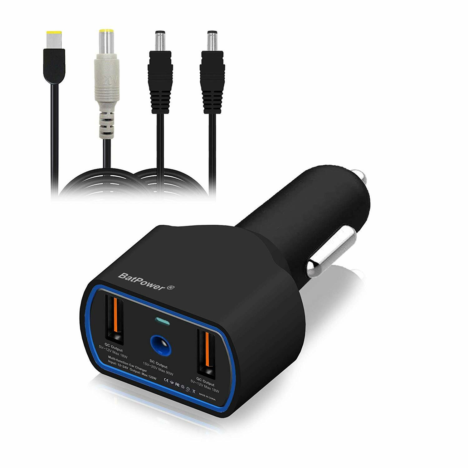 BatPower 120W Car Charging Station Lenovo ThinkPad Laptop Notebook Smartphone