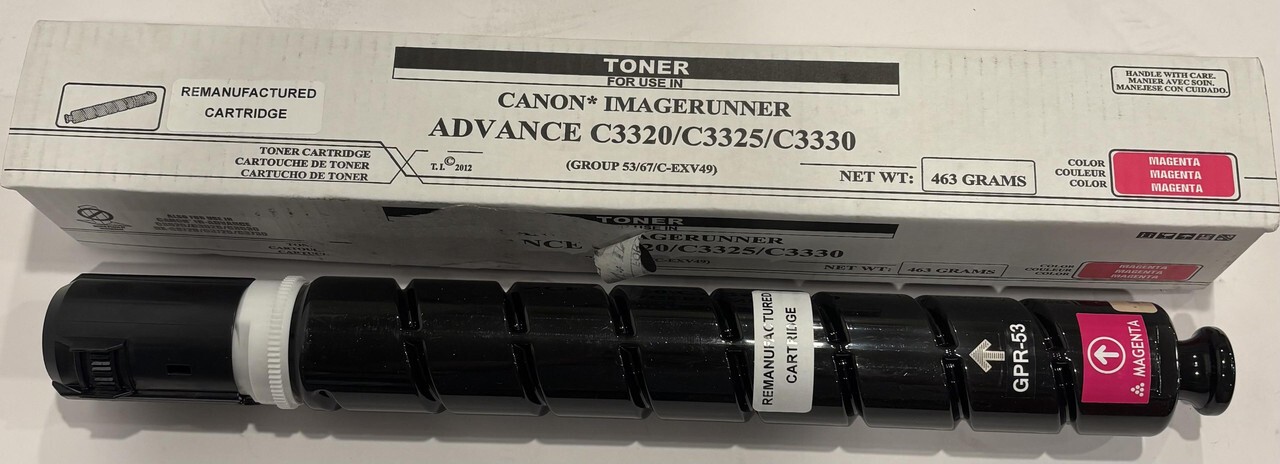 COMPATIBLE 53/67/C-EXV49 MAGENTA TONER CARTRIDGE FOR CANON IMAGERUNNER ADVANCE