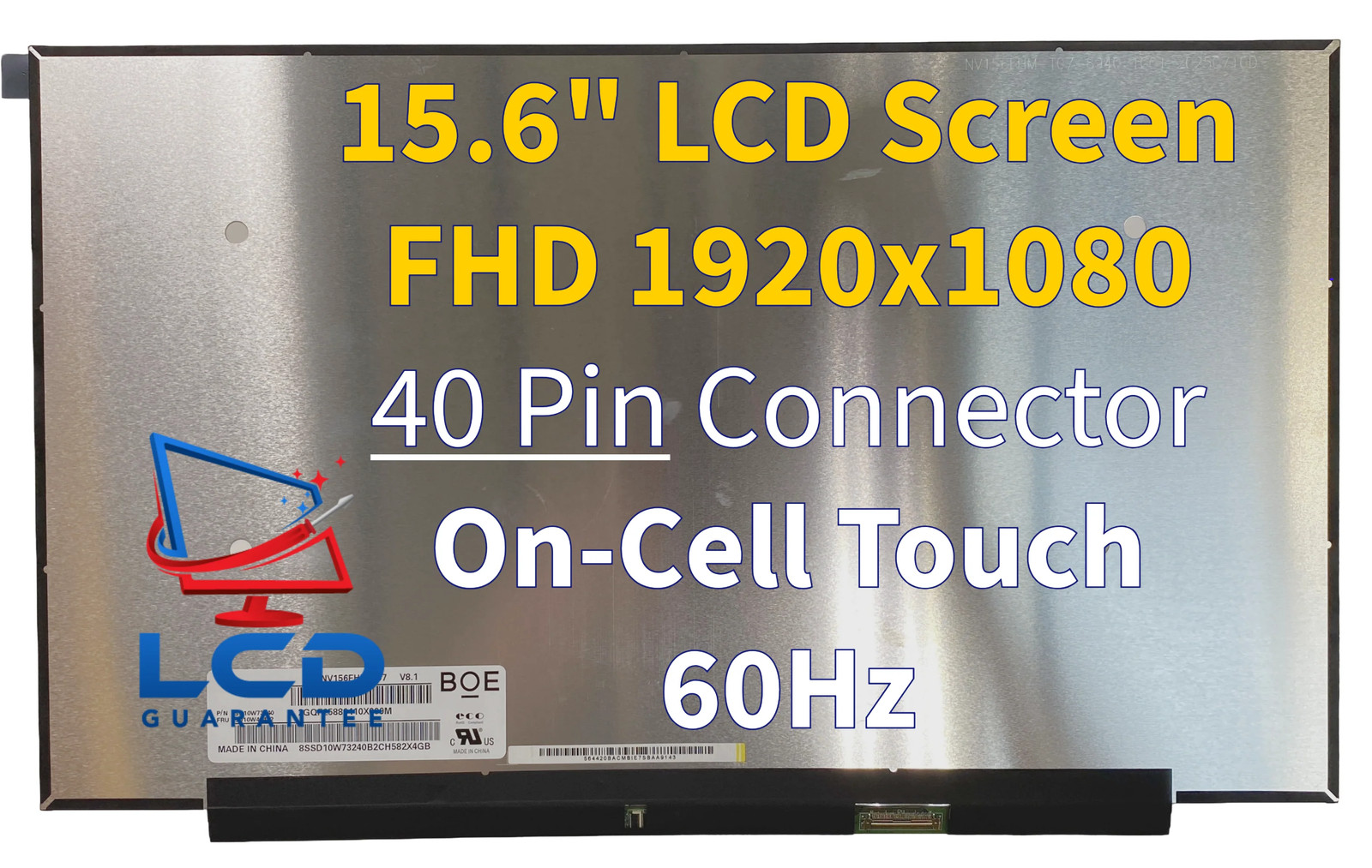 Lenovo P/N 5D10W46422 BOE NV156FHM-T07 v8.1 FHD 15.6" Touch Screen SD10W73240