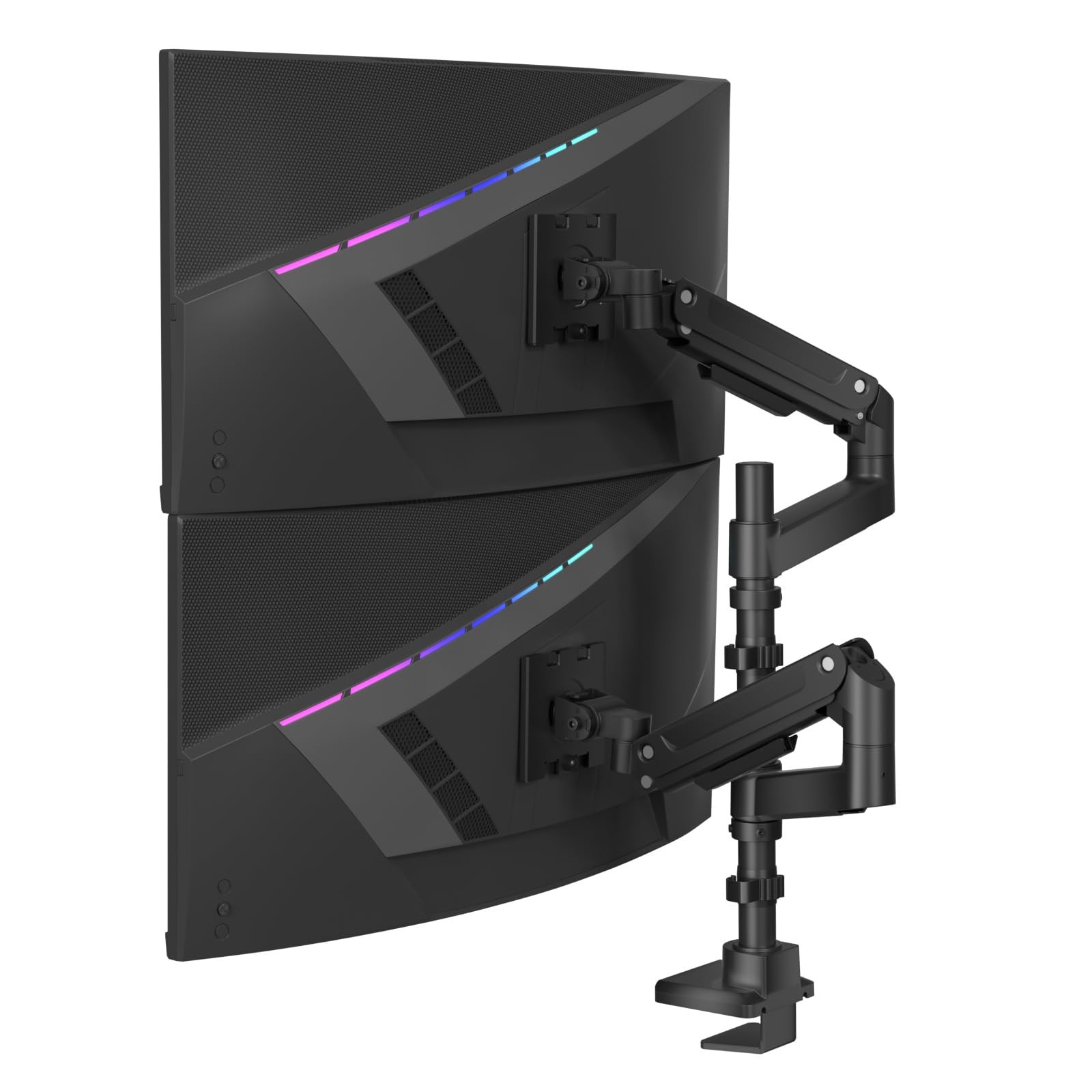 WALI Heavy Duty Curved Monitor Mount Stacking