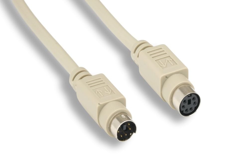 Mini DIN6 MDIN6 PS/2 Keyboard Mouse Extension Cable 6 Pin M/F PC Mac 3 Feet