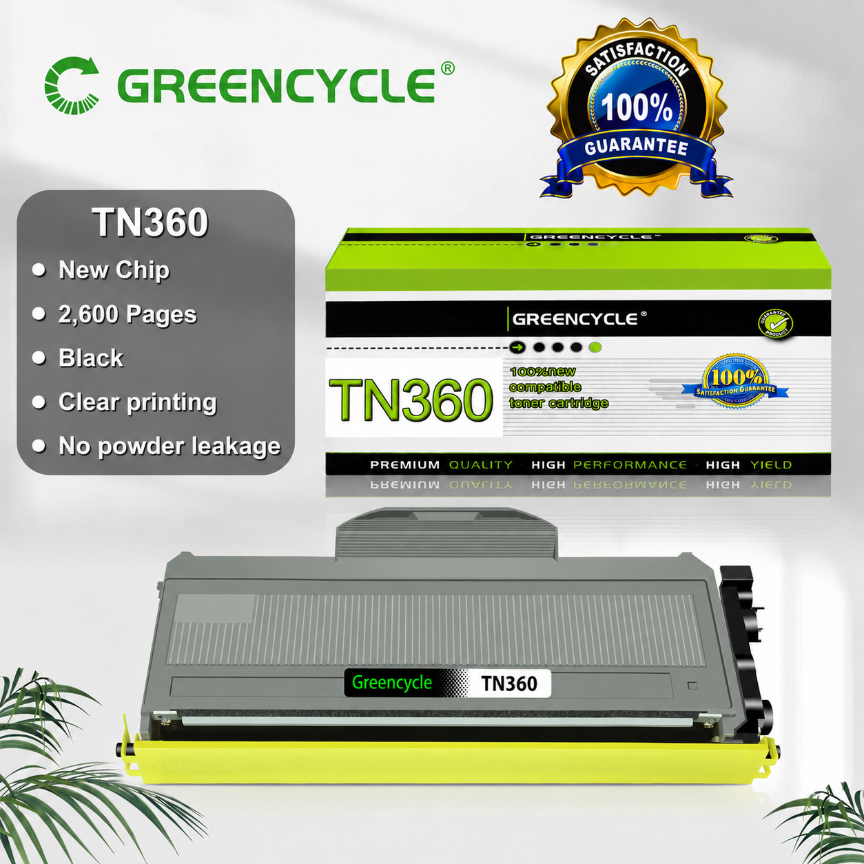 TN360 Toner Cartridge For Brother TN-360 HL-2140 HL-2170W MFC-7340 MFC-7840W